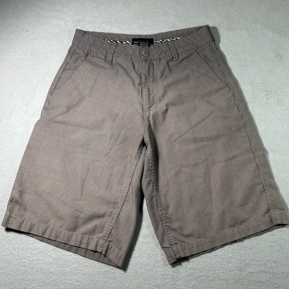 Y2k 2000s Anchor Blue Baggy Loose Shorts Mens 30x11 Retro Colorful Striped Gray